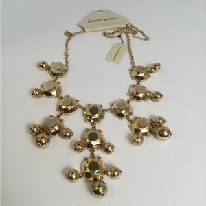 Erica Lyons gold Bubble bead statement necklace.